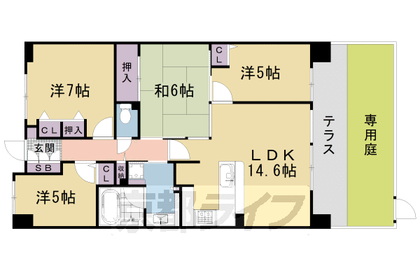 レスタージュ京都ウエストシティゲートの間取り