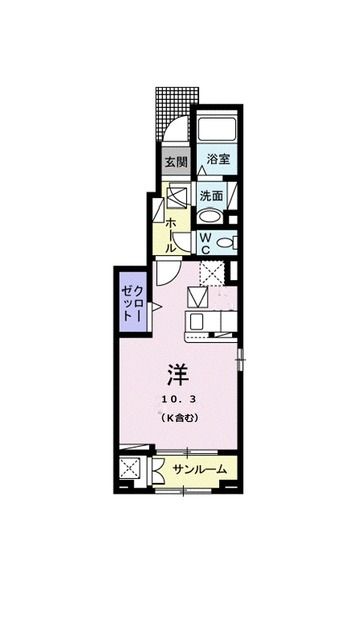 クラール泉池Ｂの間取り