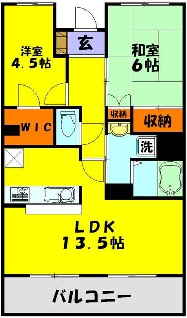 ふじみ野市市沢のマンションの間取り