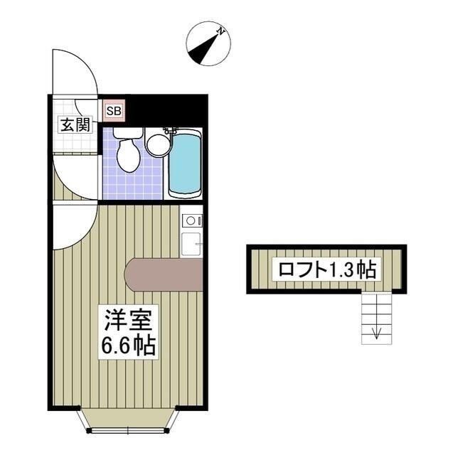 久喜市久喜東のアパートの間取り