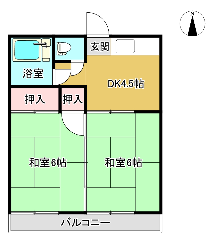 西台荘の間取り