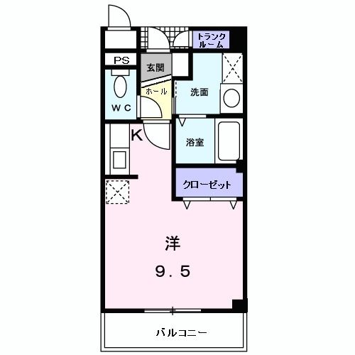 泉南市岡田のマンションの間取り