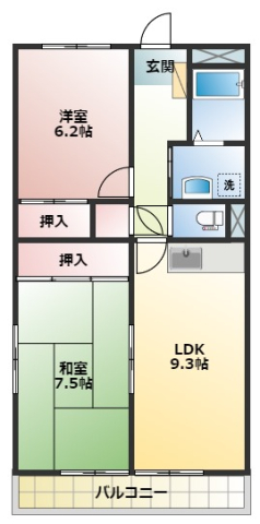 エムザ西貝の間取り