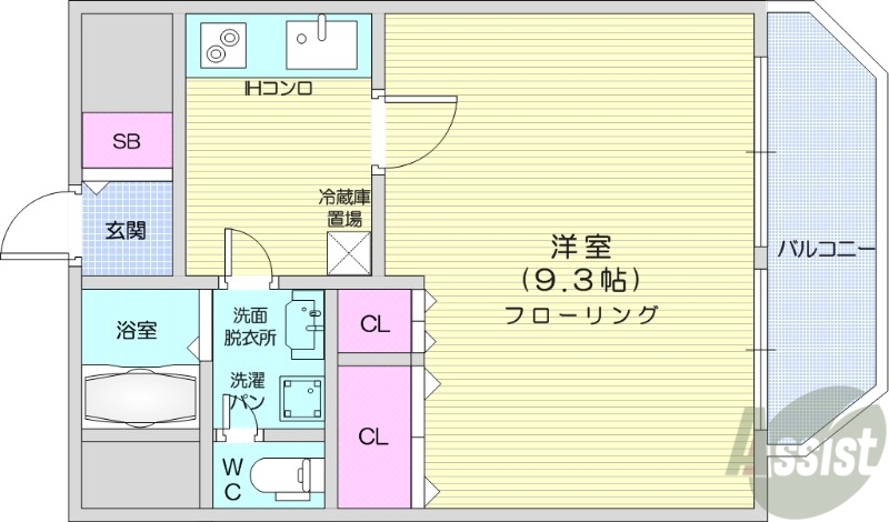 スカイヒルズN15の間取り