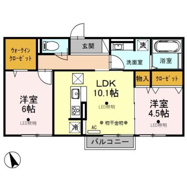 ソレイユ町屋の間取り