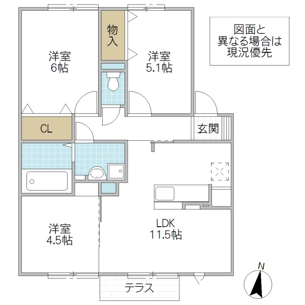 グランマーレ Hの間取り