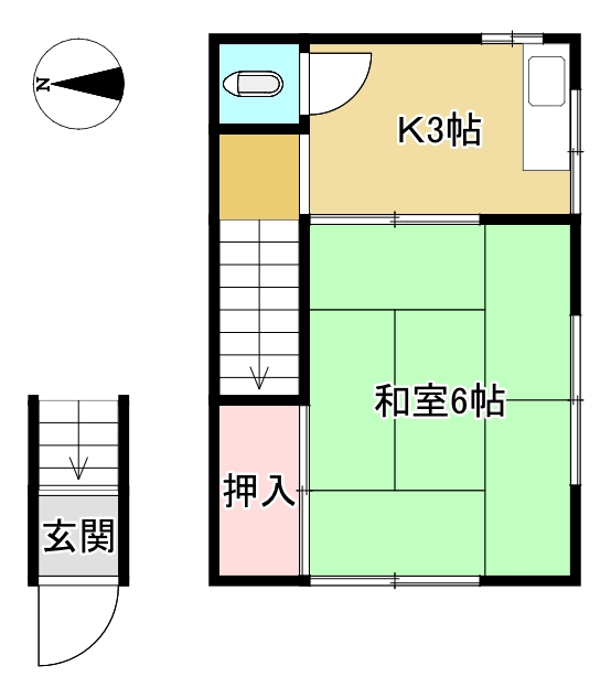 江東区大島のアパートの間取り