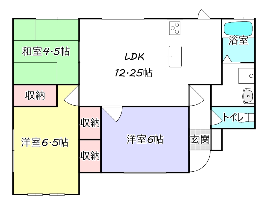 神栖市波崎のアパートの間取り