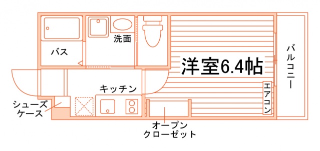 倉敷市松島のアパートの間取り