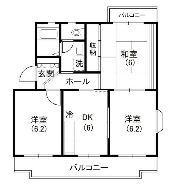 小田原市風祭のマンションの間取り