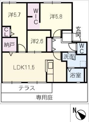 サンフレッシュＢ棟の間取り