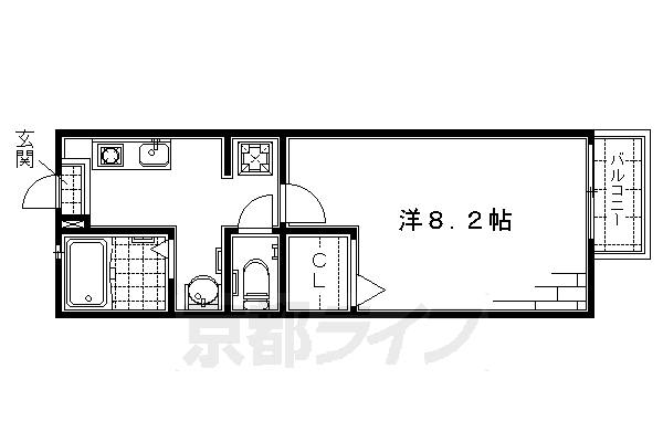 京都市伏見区深草出羽屋敷町のアパートの間取り