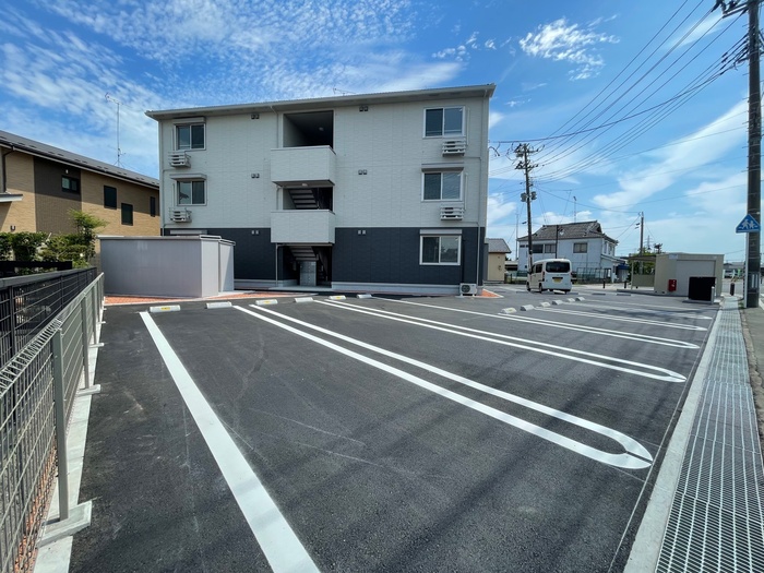 【いわき市四倉町のアパートの駐車場】