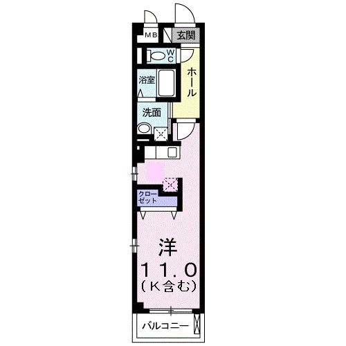 静岡市駿河区大和のマンションの間取り