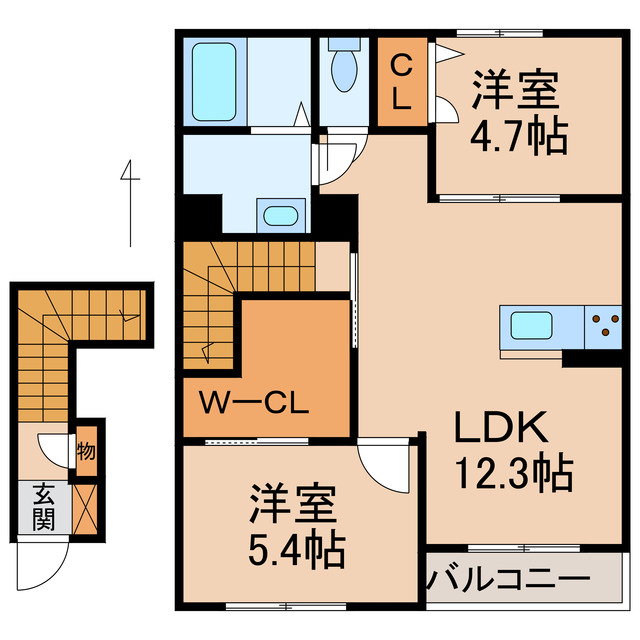 【シャーメゾン カデンツァの間取り】