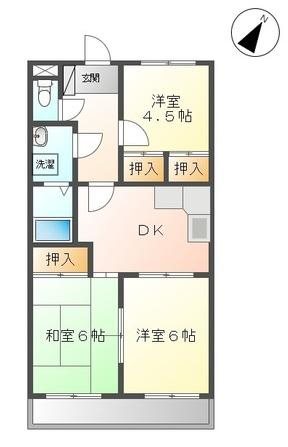 福生市志茂のマンションの間取り