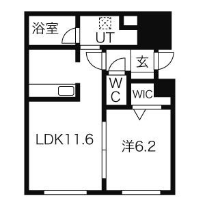 札幌市豊平区平岸一条のマンションの間取り