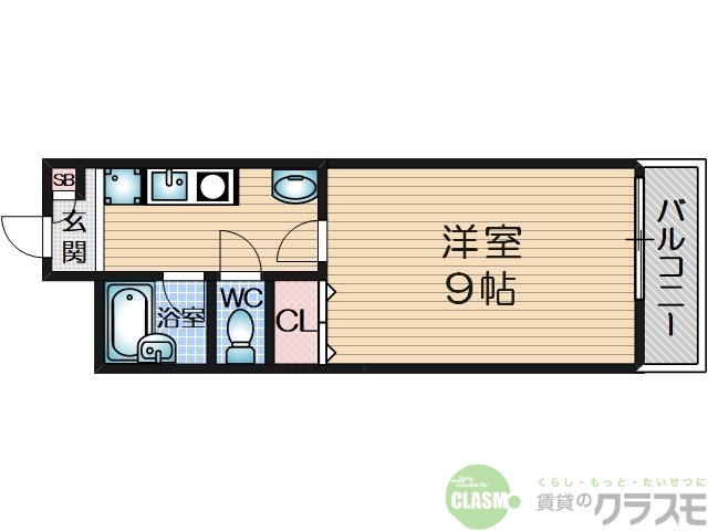 吹田市岸部南のマンションの間取り