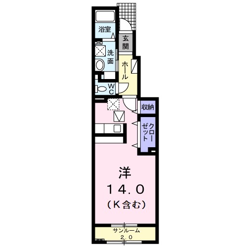 塩尻市大字広丘高出のアパートの間取り