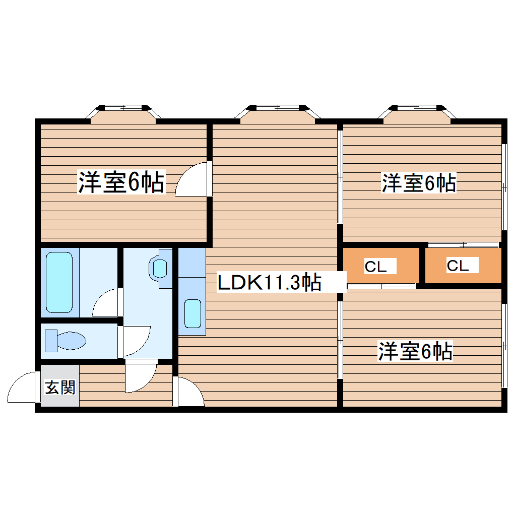 大和ハイツの間取り