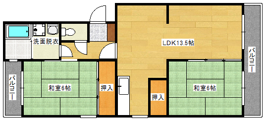 【第1ビューハイツの間取り】