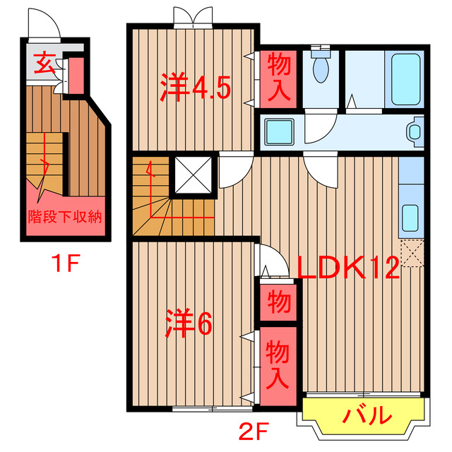 船橋市三咲のアパートの間取り