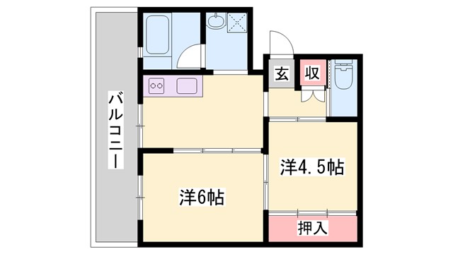 ビレッジハウス福崎の間取り