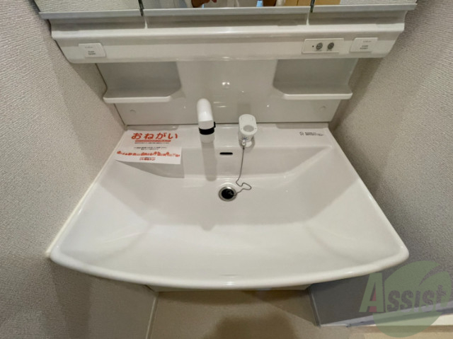 洗面設備　独立洗面台です。ここで毎朝身支度バッチリです。