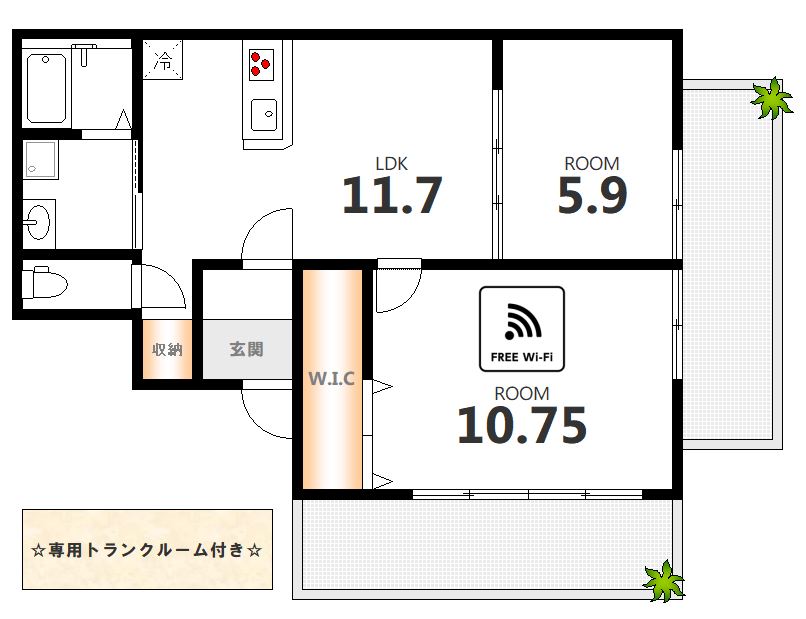 リバーフォレスト河原町の間取り写真