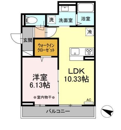 京成本線 千住大橋駅 徒歩10分 3階建 築4年の間取り写真