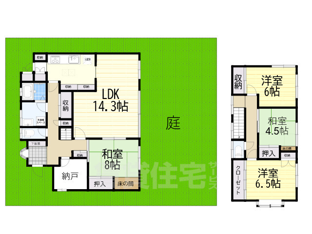 貸家 箕面市半町の間取り写真