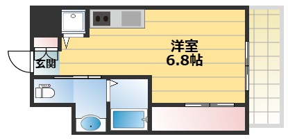 地下鉄千日前線 桜川駅 徒歩10分 10階建 築9年の間取り写真
