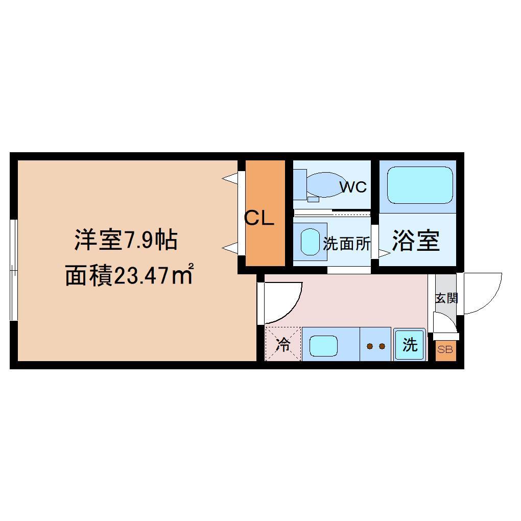 Station front 大和田Aの間取り写真
