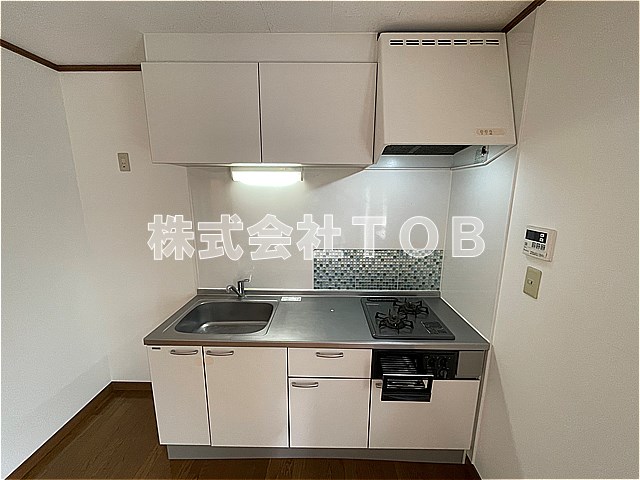 キッチン　2口グリル付き※クリーニング中の写真