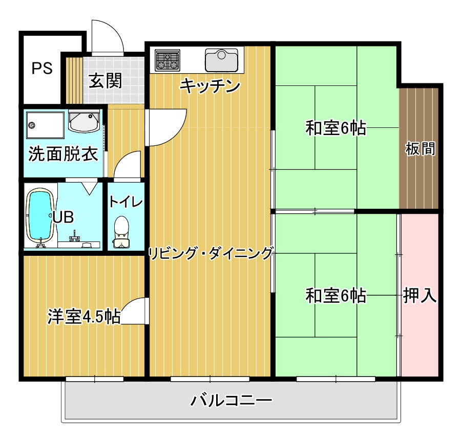 コーポ篠尾の間取り