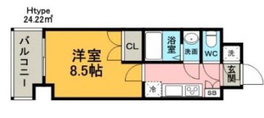 福岡市東区箱崎ふ頭のマンションの間取り