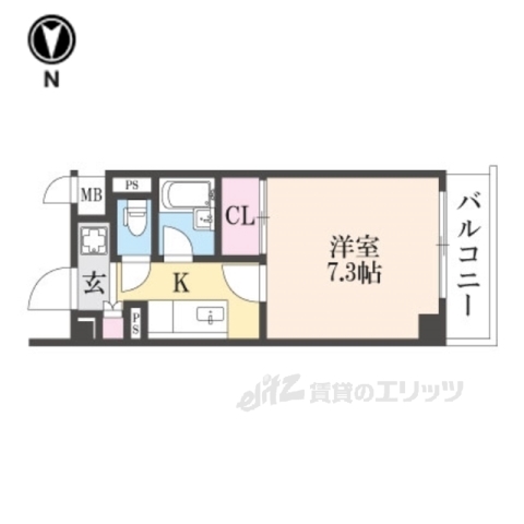 大和郡山市茶町のマンションの間取り