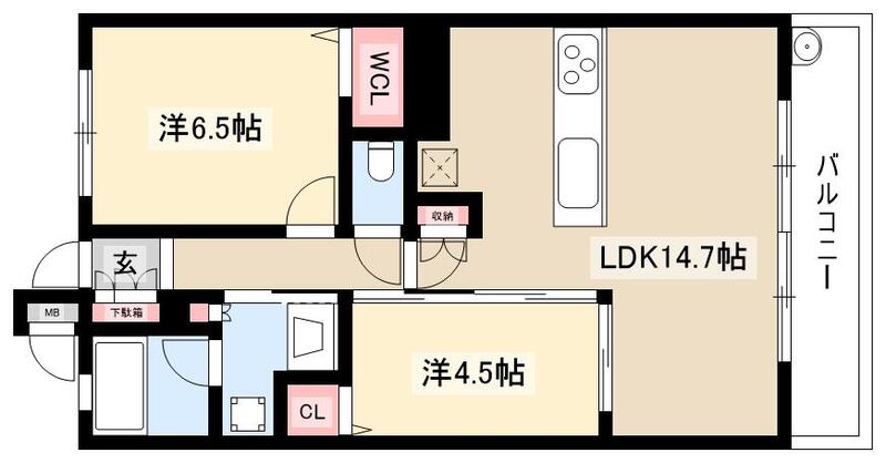 【モアグレース名古屋駅の間取り】