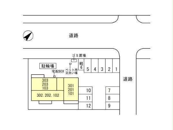 【D-ROOMルシエルの駐車場】