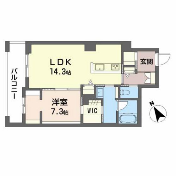 広島市西区三篠北町のアパートの間取り