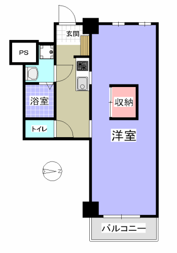 広島市東区牛田新町のマンションの間取り