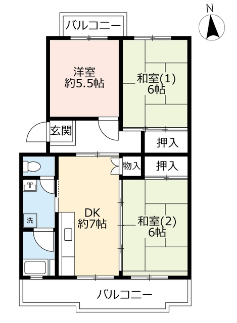 ＵＲ湊駅前の間取り