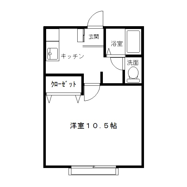 ワンルームＭ＆Ｔの間取り