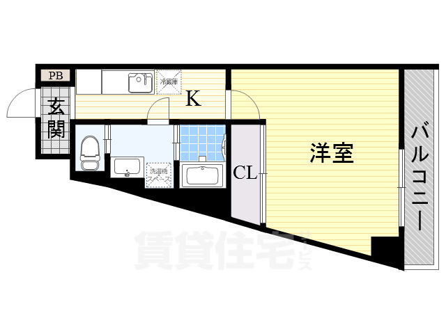 茨木市戸伏町のマンションの間取り