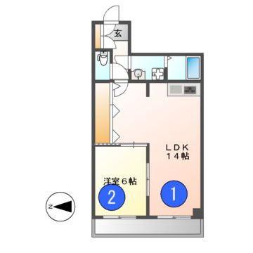 シャンポール古出来の間取り