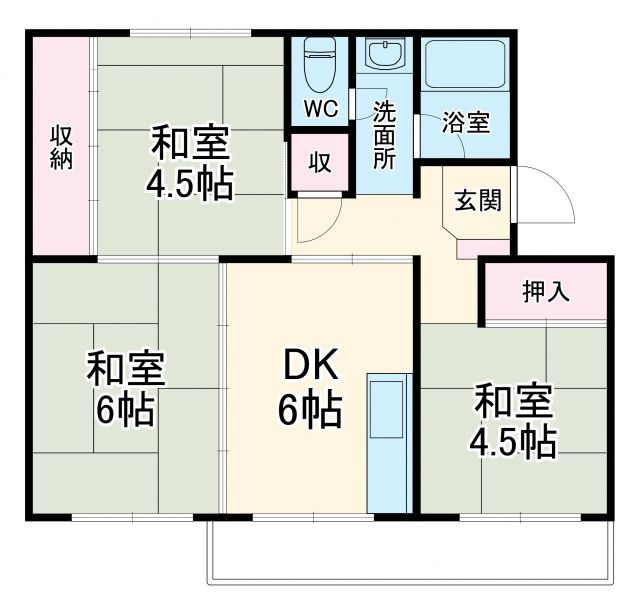 東海市名和町のマンションの間取り