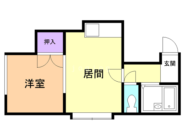 札幌市西区八軒五条西のアパートの間取り