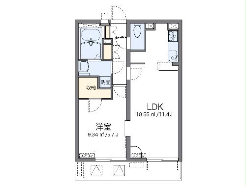 レオパレスやまとの間取り