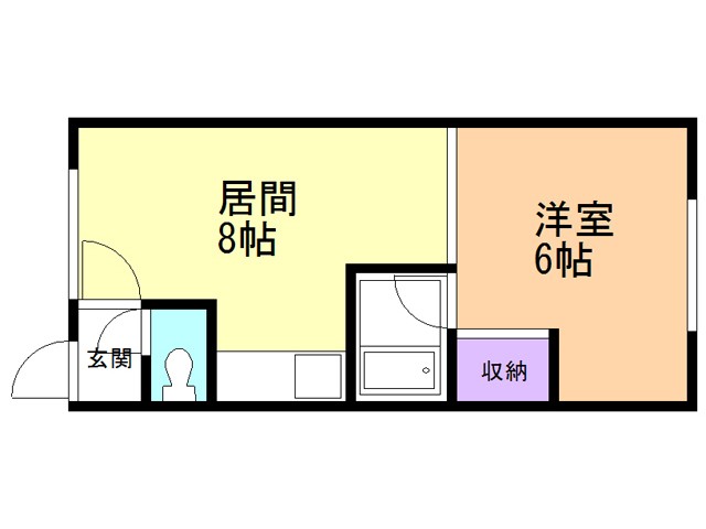 苫小牧市ときわ町のアパートの間取り