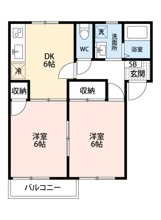 岡崎市大西町のアパートの間取り